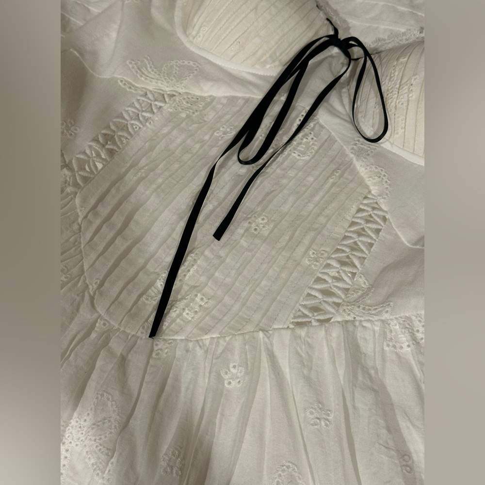 White Ribbon Mini Dress - Picture 6 of 9